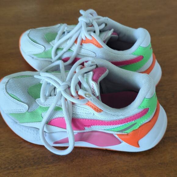 Puma Girls little kids toddle sneakers RS-X3Crazy Loco (GS) size 11C - Picture 6 of 7